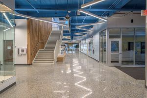John Diemer Elementary in Overland Park, KS, featuring Bomanite Custom Polishing Systems using Bomanite Renaissance installed by Bomanite Licensee Musselman and Hall Contractors, LLC.