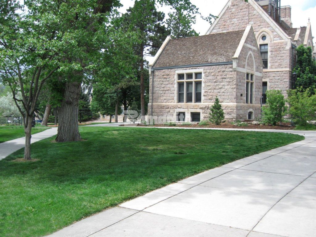 Colorado College in Colorado Springs, CO, showcases Fully Concealed Emergency Access of Grasscrete Molded Pulp Former Systems pervious concrete installed by Bomanite Licensee Premier Concrete Services.